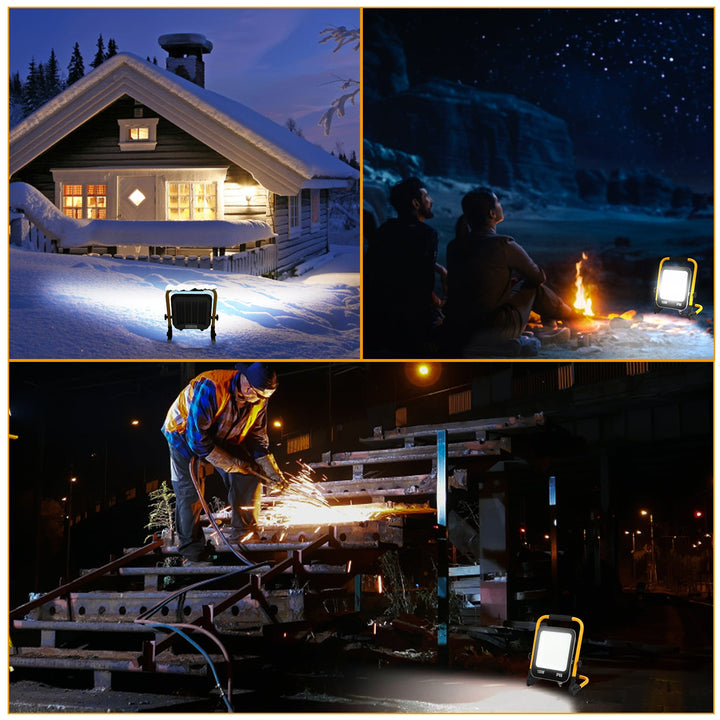 LED konstruksjons spotlight 50W-200W kald hvit IP66 | Skanto