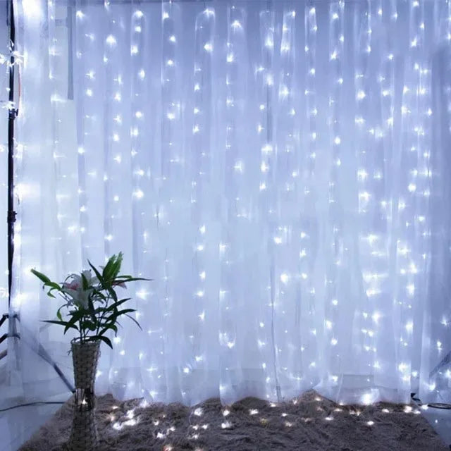 Skanto | Luminexa LED Julet belysning – Gardinbelysning med 8 lysmoduser, vanntett og energieffektiv for innendørs og utendørs