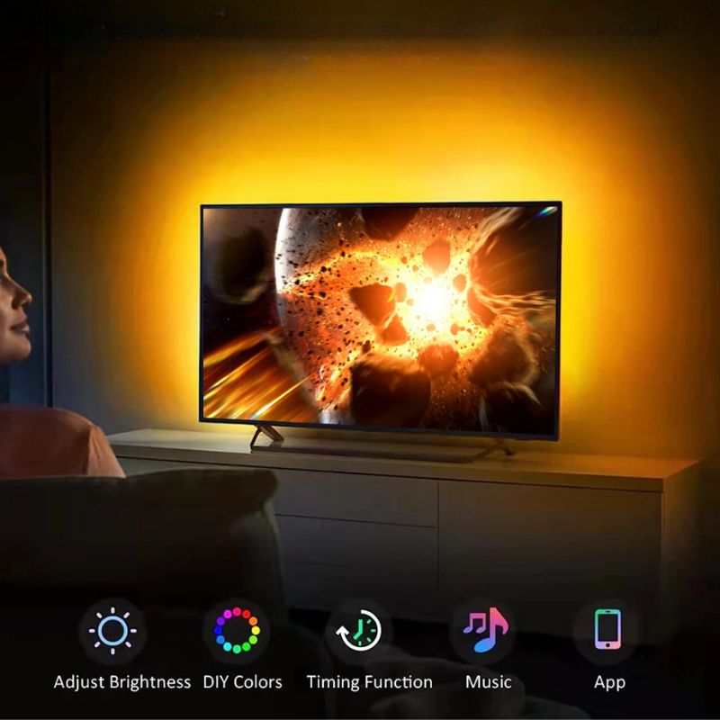 Skanto | Smart LED lysstriper for TV med HDMI synk boks