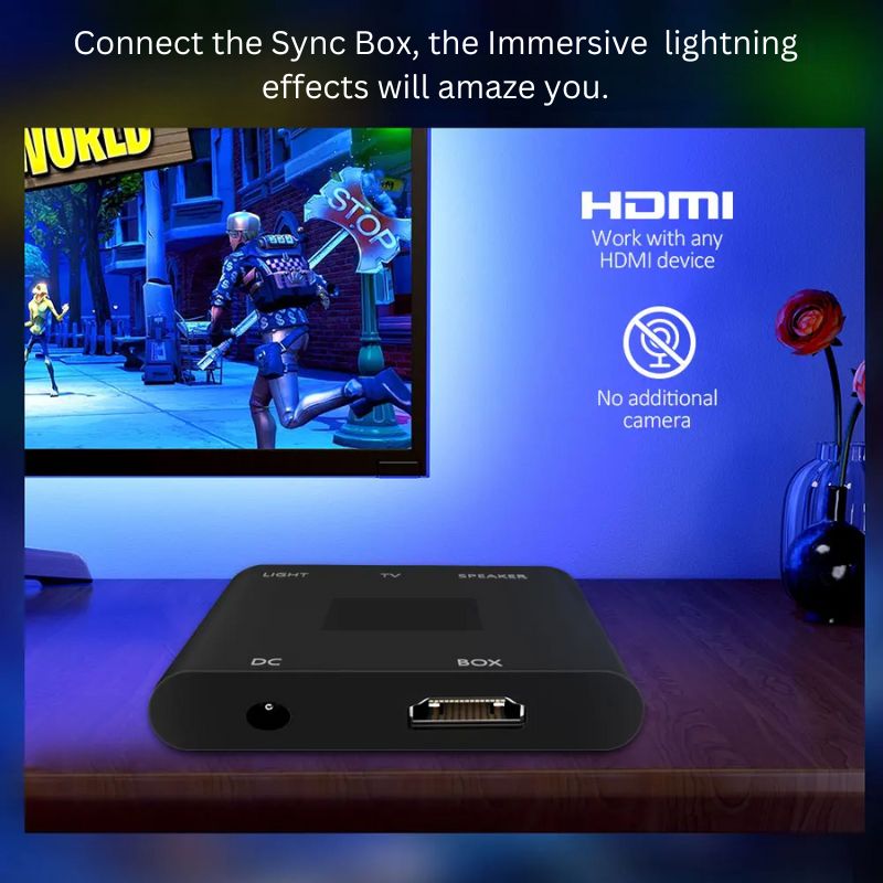 Skanto | Smart LED lysstriper for TV med HDMI synk boks