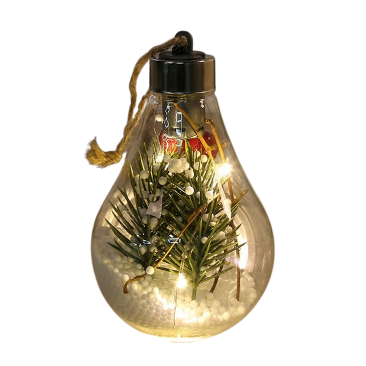 LED gjennomsiktig julekule lyspære