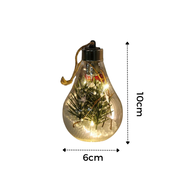 LED gjennomsiktig julekule lyspære