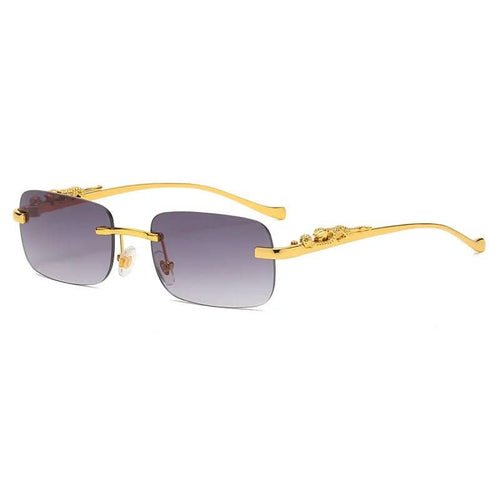 Skanto | Rimless Leopard Head Solbriller med UV400 Beskyttelse