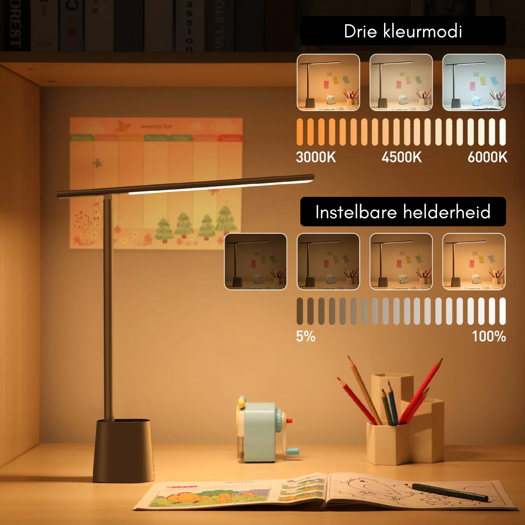 Skanto | Intelligent LED skrivebordslampe med sammenleggbart og dimbart design