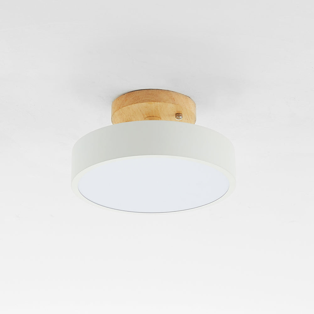 Stilig LED taklampe laget av tre og akryl for soverom, spisestue og stue