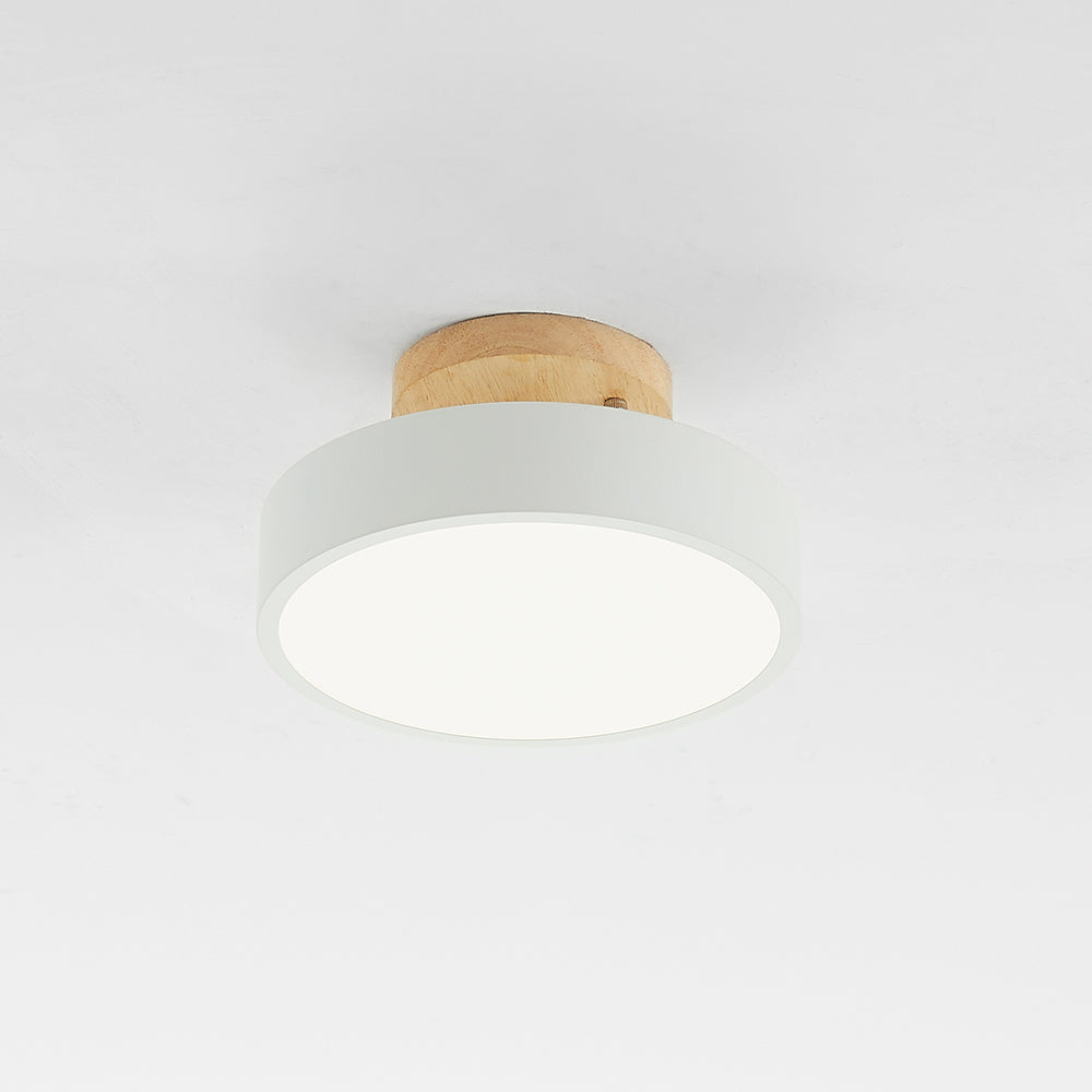 Stilig LED taklampe laget av tre og akryl for soverom, spisestue og stue