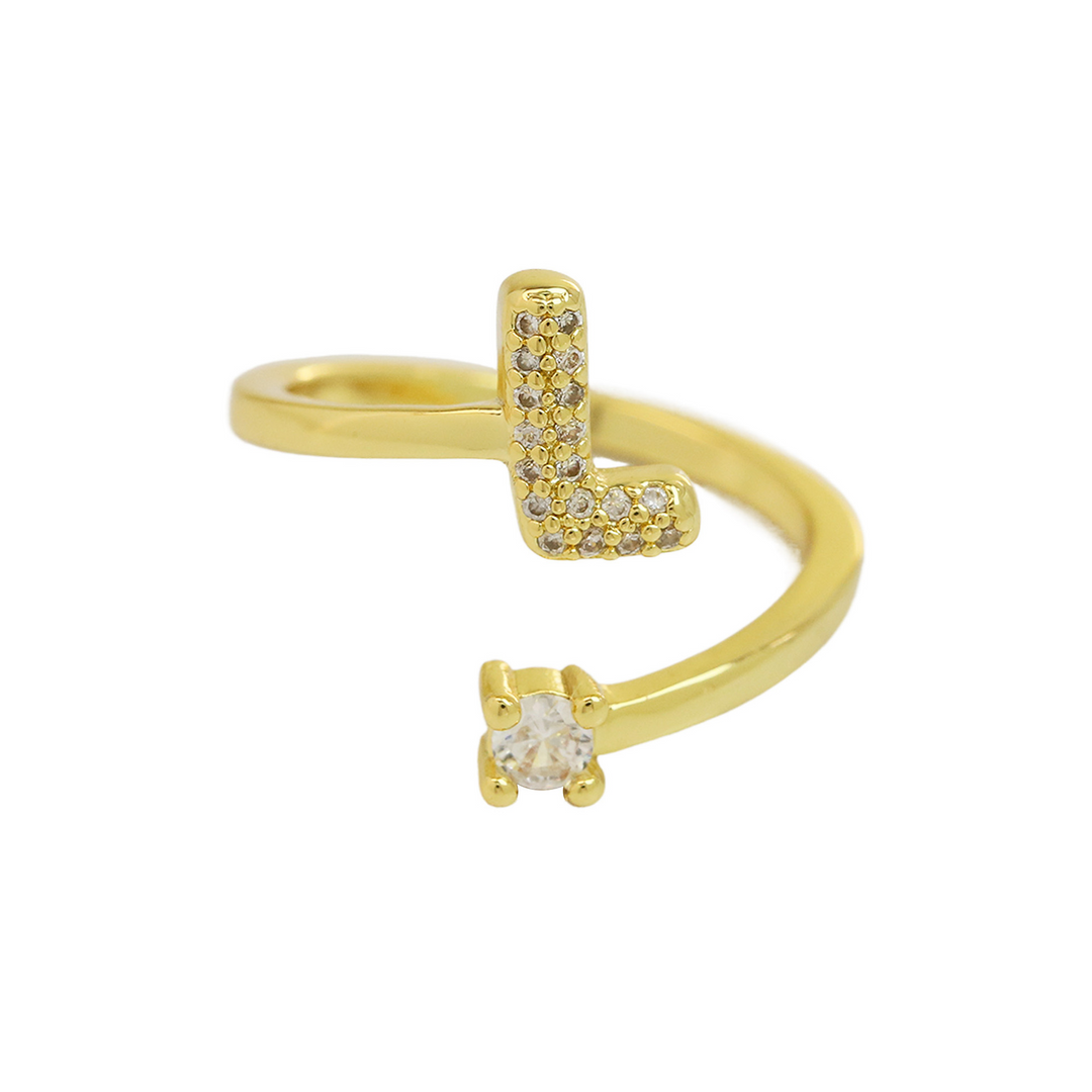 Skanto | Delikat Boble Diamant Innpakning Initial Ring