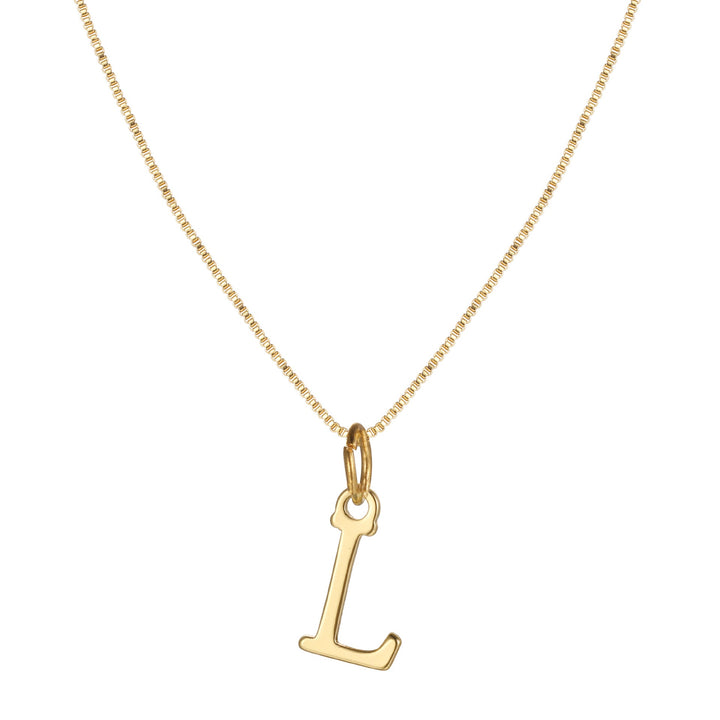 Skanto | 14k Minimal Serif Initial Halskjede