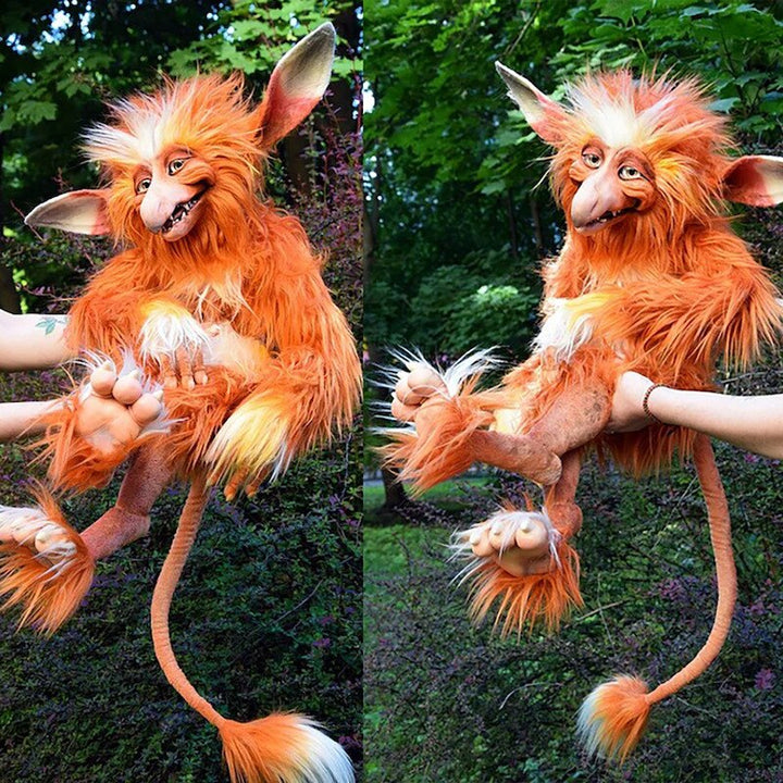 Skanto | Labyrint Plush Doll Maze Worm Rødt Hår Stor Mund Monster Dyr Plush Doll Leketøy Søtt Morsomt Gave Plush Doll Hjem Decor