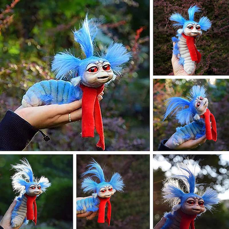 Skanto | Labyrint Plush Doll Maze Worm Rødt Hår Stor Mund Monster Dyr Plush Doll Leketøy Søtt Morsomt Gave Plush Doll Hjem Decor