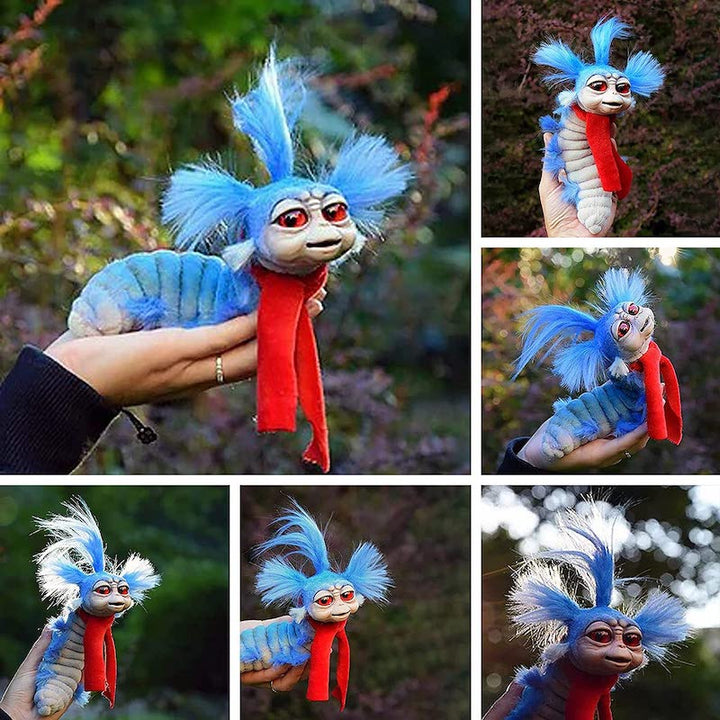 Skanto | Labyrint Plush Doll Maze Worm Rødt Hår Stor Mund Monster Dyr Plush Doll Leketøy Søtt Morsomt Gave Plush Doll Hjem Decor