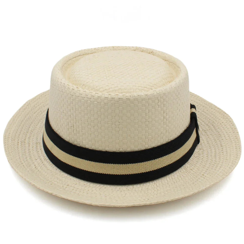 Stråporkepaihatter Sommer Solhatt Boaterhatt | Skanto