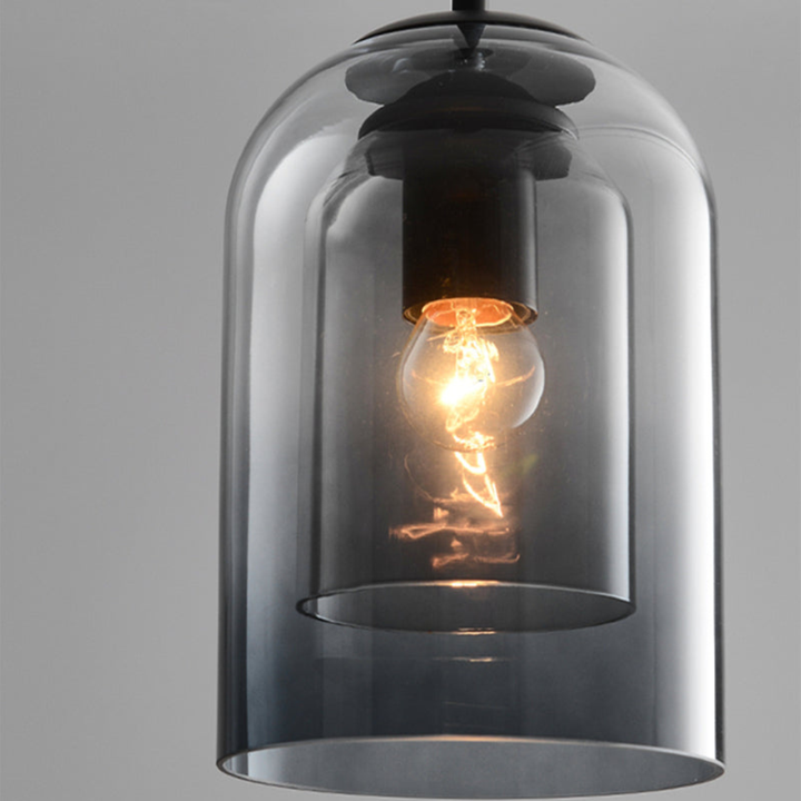 LuxeBeam-lampe – Moderne pendellampe laget av dobbeltbuet glass