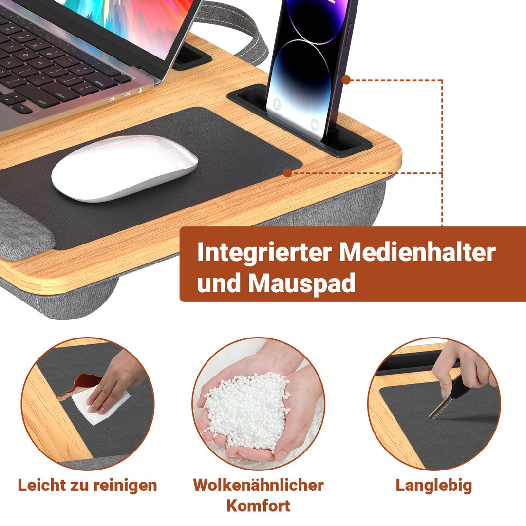 Laptopputerpute ergonomisk laptopbord med håndleddsstøtte & polstret | Skanto