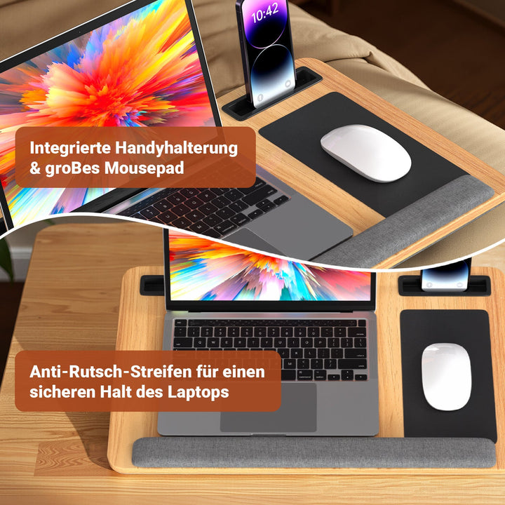 Laptopputerpute ergonomisk laptopbord med håndleddsstøtte & polstret | Skanto