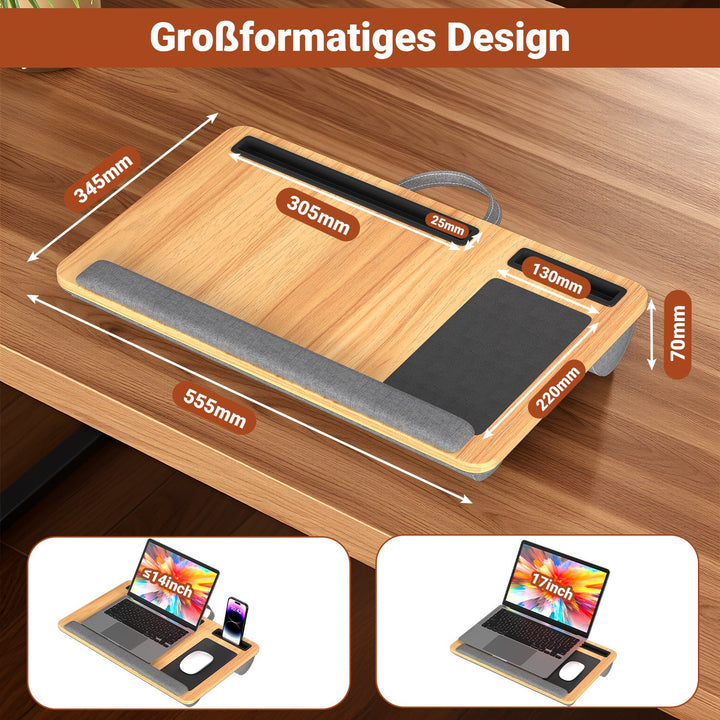 Laptopputerpute ergonomisk laptopbord med håndleddsstøtte & polstret | Skanto