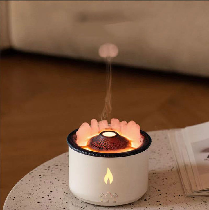 Skanto | Aroma luftfukter med flammeeffekt & nattlys for avslapning & romdusj.
