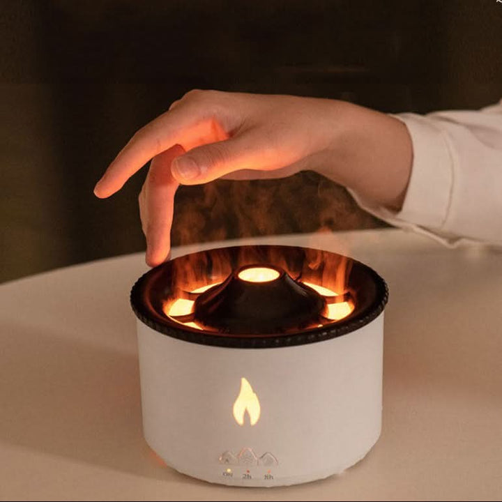 Skanto | Stilig Aroma Diffuser & Luftfukter med Ekte Flammeeffekt
