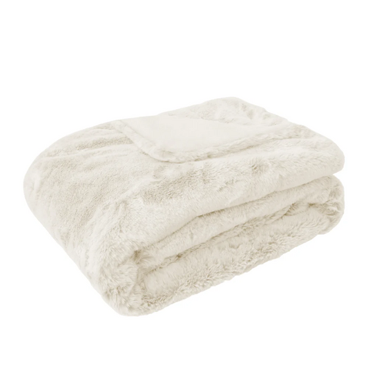 Norvo | Faux Fur Kast - Elfenben