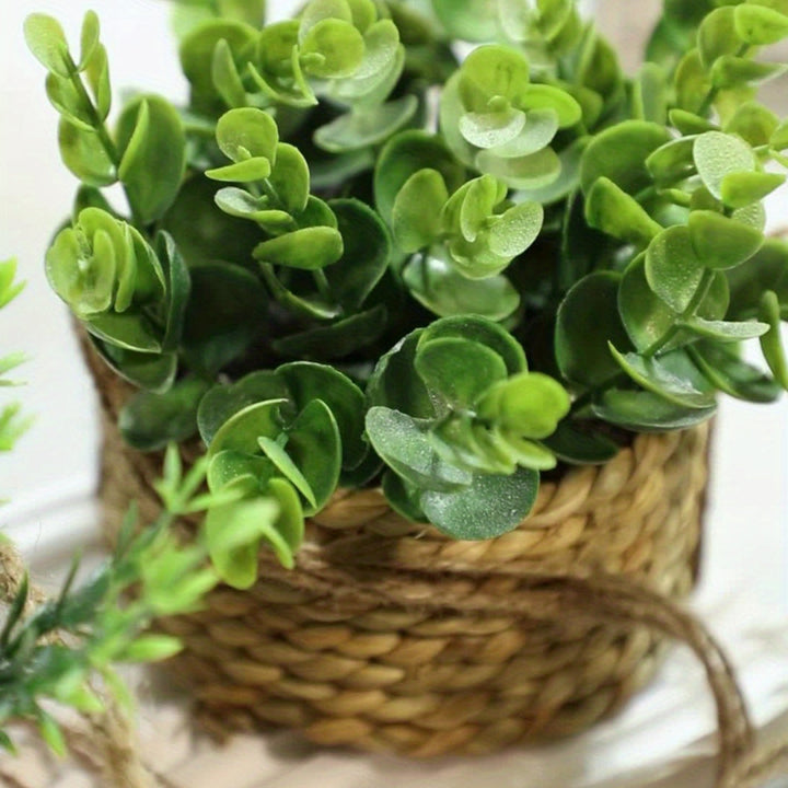 Skanto | Leafara Henge Kunstig Plante i Vevd Kurvpotte