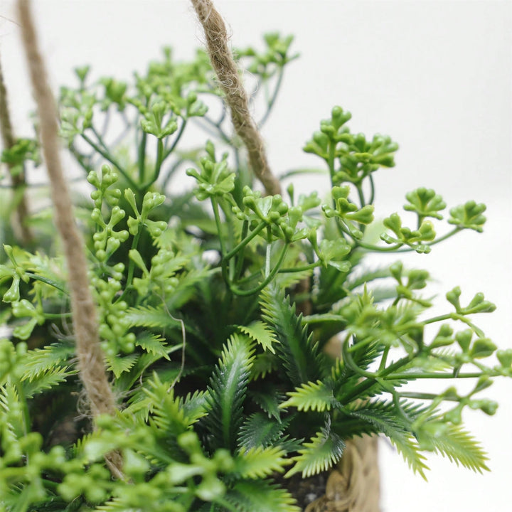 Skanto | Leafara Henge Kunstig Plante i Vevd Kurvpotte