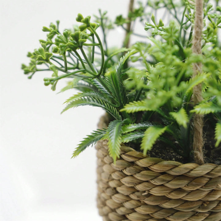 Skanto | Leafara Henge Kunstig Plante i Vevd Kurvpotte