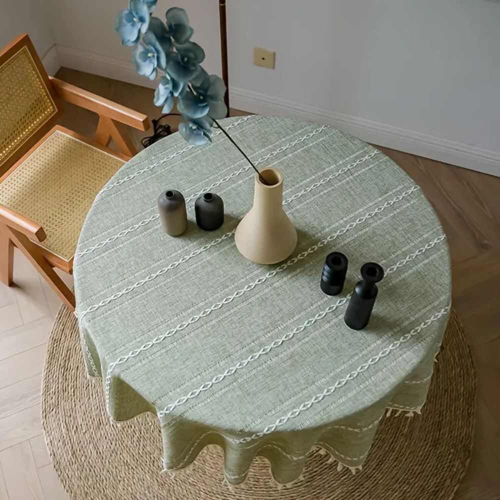 Skanto | Leafline Broderte Rund Duk
