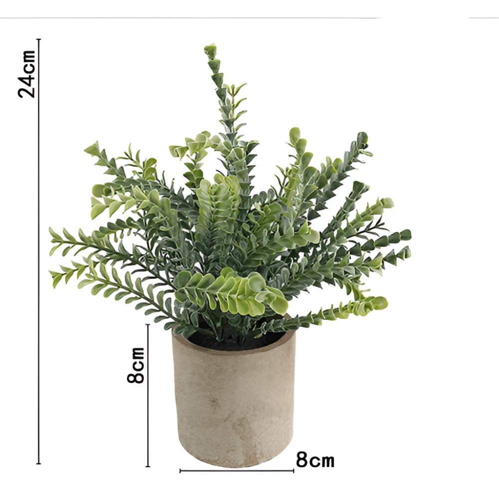 Skanto | Leafora Kunstige Planter i Moderne Potte Dekor | 3stk Sett