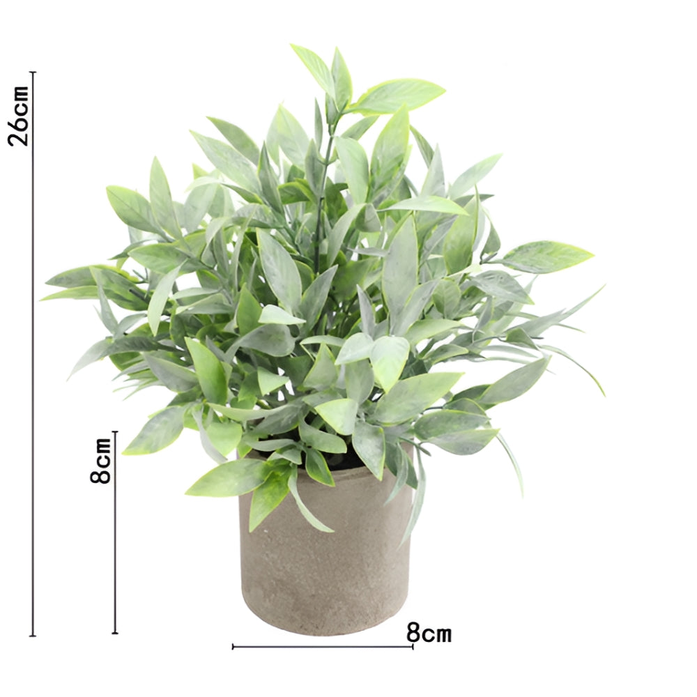 Skanto | Leafora Kunstige Planter i Moderne Potte Dekor | 3stk Sett