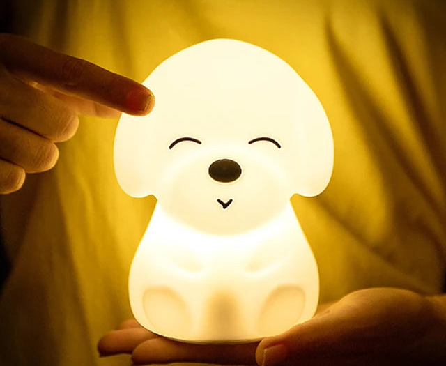 LED Nattlys for Barn – Dimmbar Nattlampe med -Design, USB Oppladbar, Berøringskontroll | Skanto