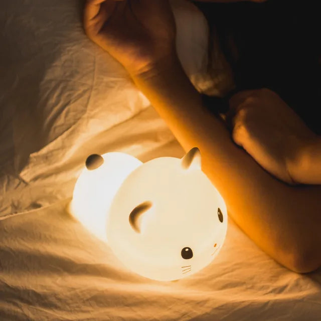 LED Nattlys for Barn – Dimmbar Nattlampe med -Design, USB Oppladbar, Berøringskontroll | Skanto