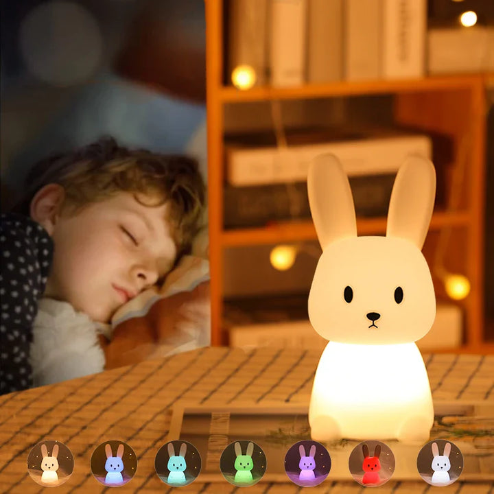 LED Nattlys for Barn – Dimmbar Nattlampe med -Design, USB Oppladbar, Berøringskontroll | Skanto