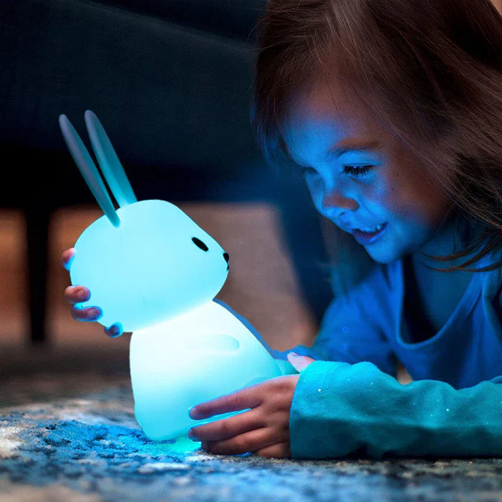 LED Nattlys for Barn – Dimmbar Nattlampe med -Design, USB Oppladbar, Berøringskontroll | Skanto