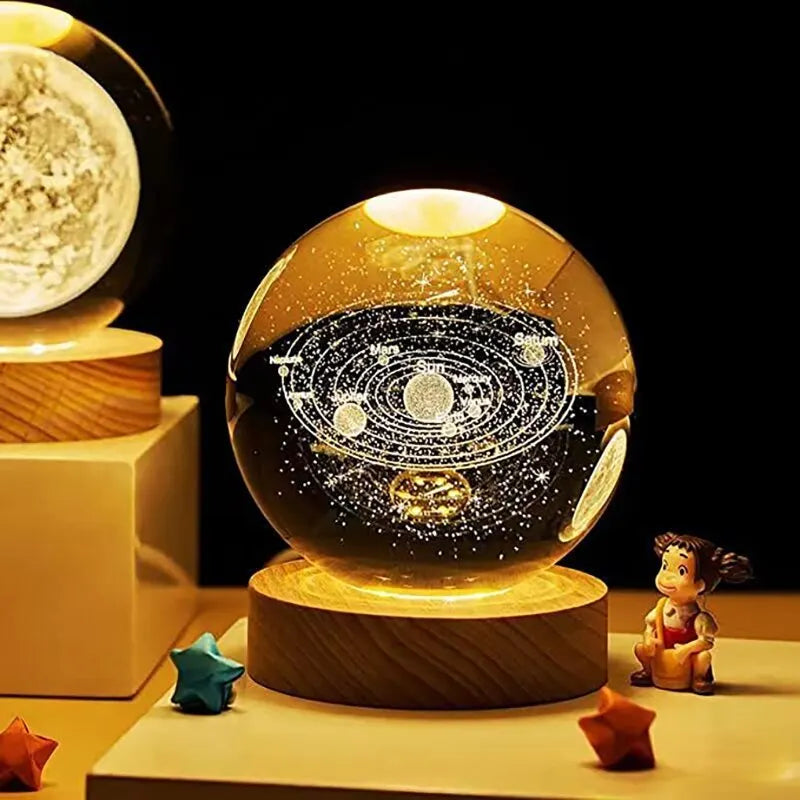 Solar-System Bordlampe – LED Lys med Planetdesign for Oppholdsrom | Skanto