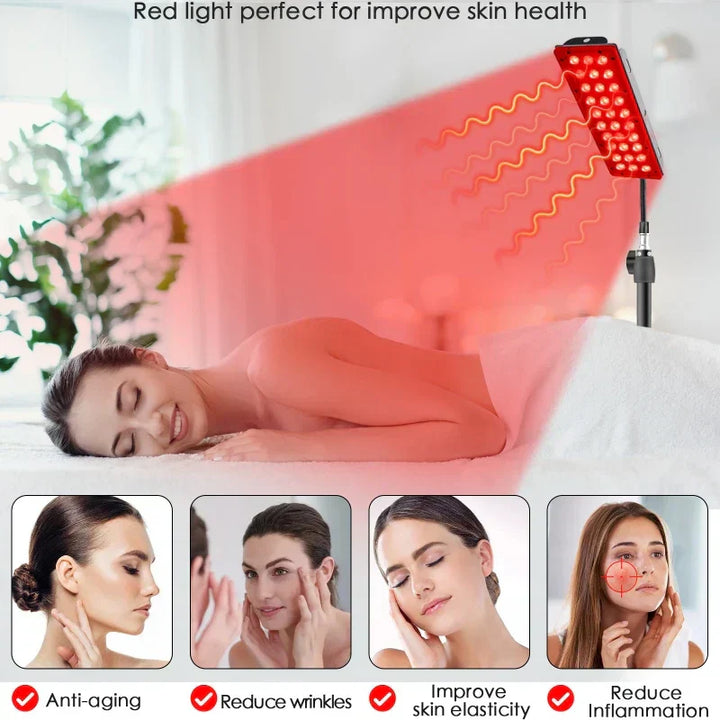 Skanto | GlowWave | Rødt lys terapi panel | Dyp helbredelse | Belyst smerte og stress