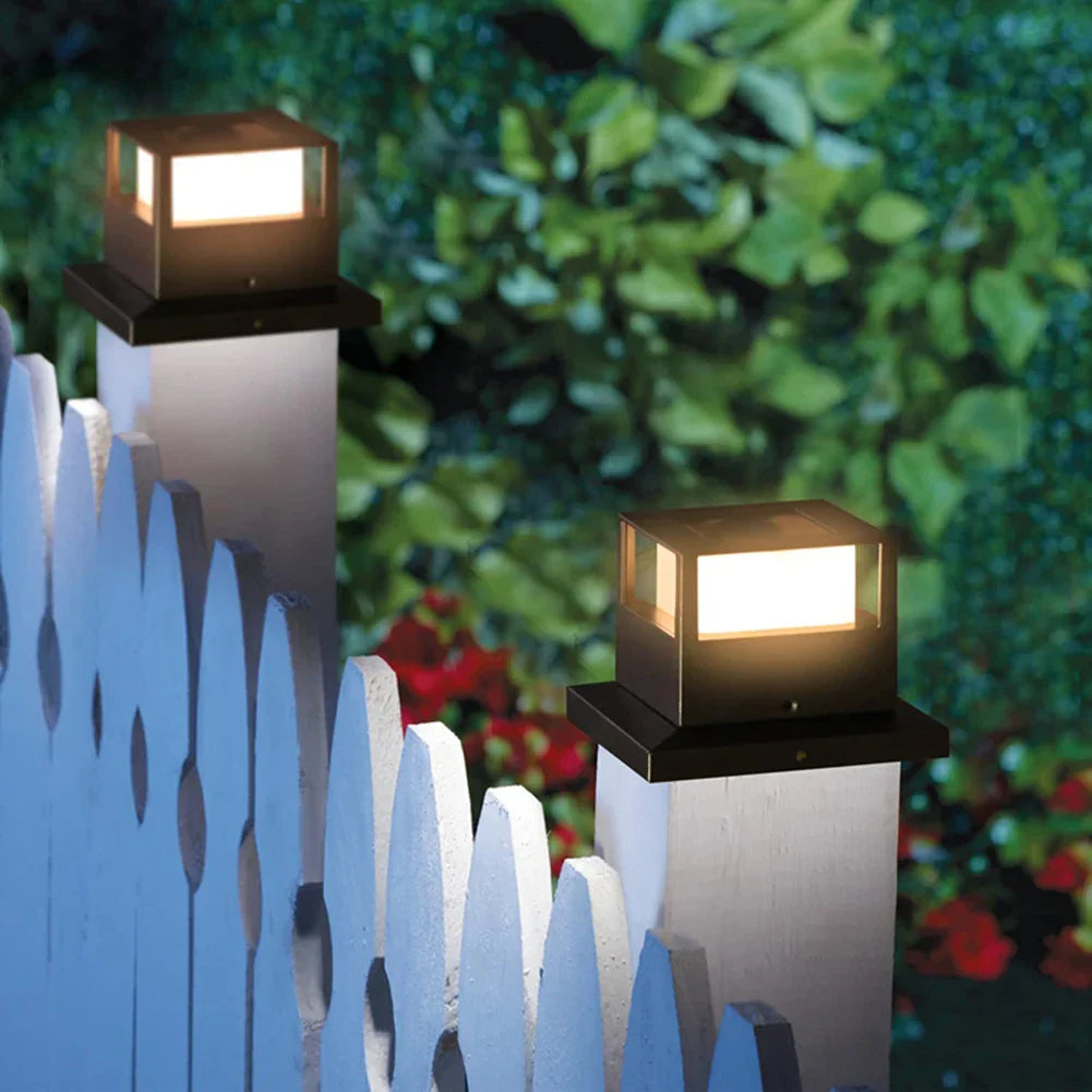 LED solkolonne lys for utendørs bruk - Værbestandig og energibesparende utendørsbelysning, ideell for hage og terrasse | Skanto