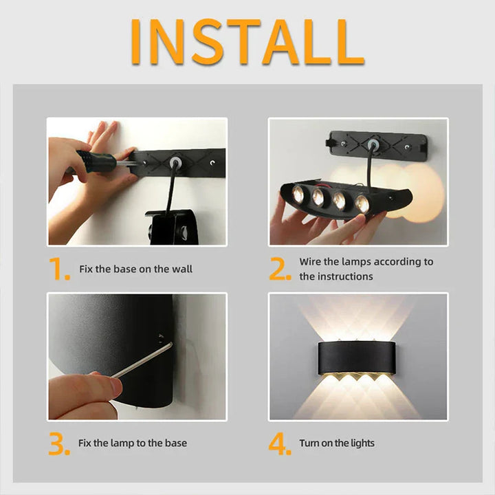 Veda - Utendørs LED Vegglampe | Skanto