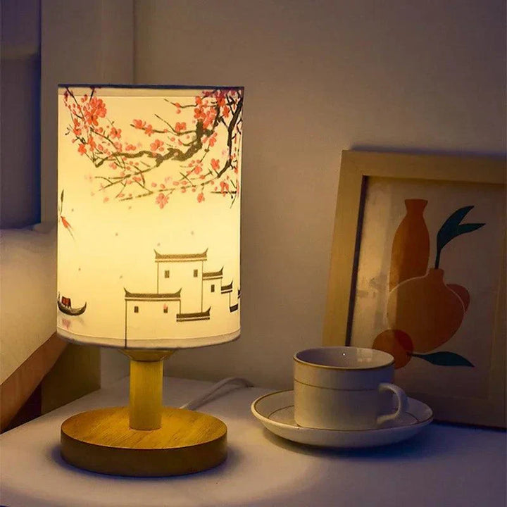 Skanto | VibeGlow - Moderne Japandi Bordlampe med Eleganse