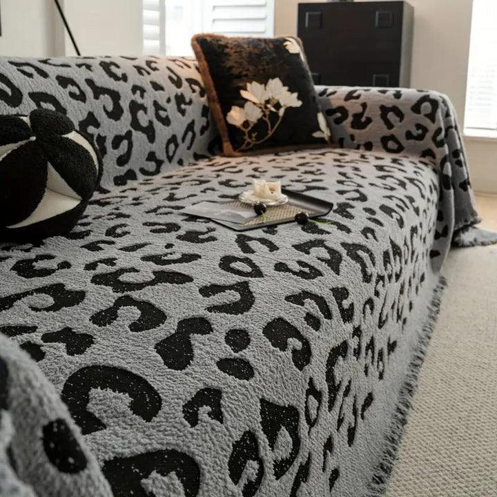 Skanto | Leopard Print Bohemsk Sofatrekk