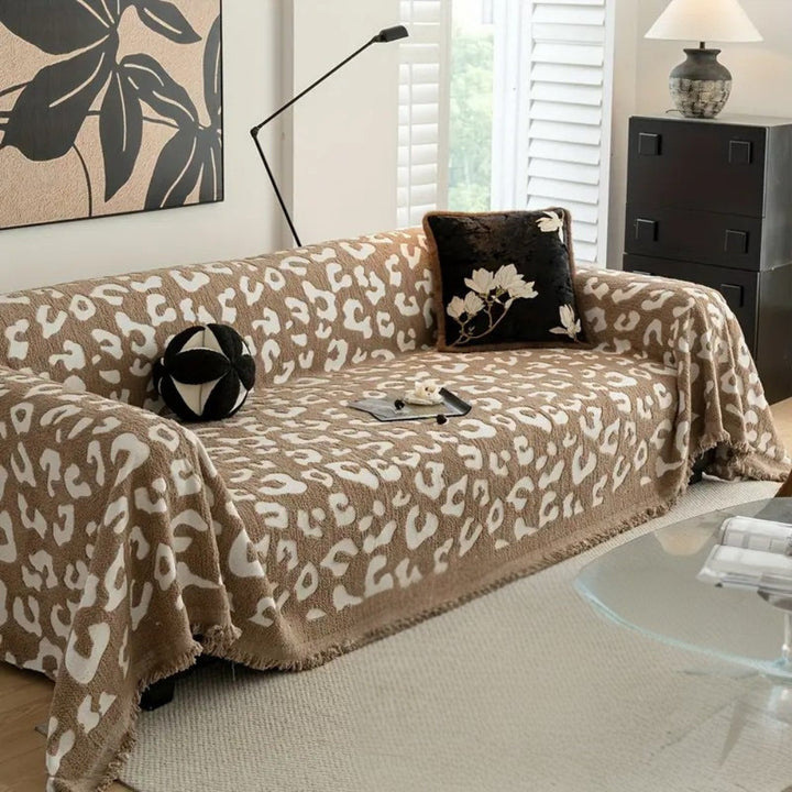 Skanto | Leopard Print Bohemsk Sofatrekk