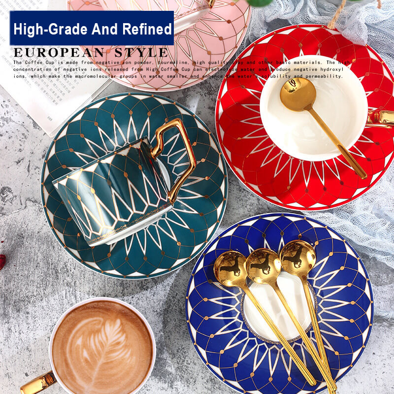 Norvo | Square A Retro-Mønster Kaffe Krus