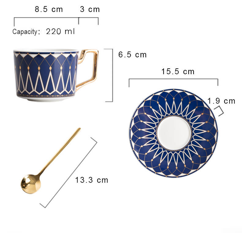 Norvo | Square A Retro-Mønster Kaffe Krus