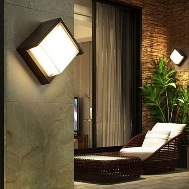 Moderne LED-Außenwandleuchte med Bewegungsmelder