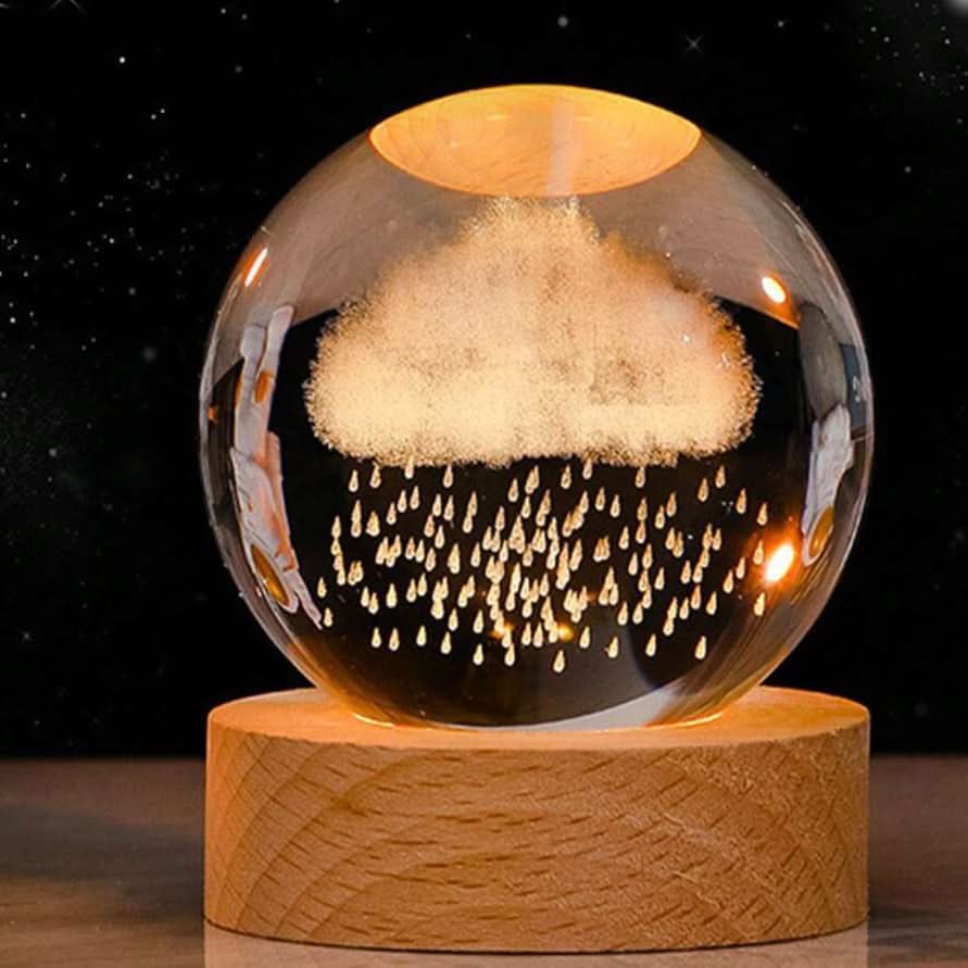 Skanto | Luminous Crystal Ball LED Nattlys Dekor