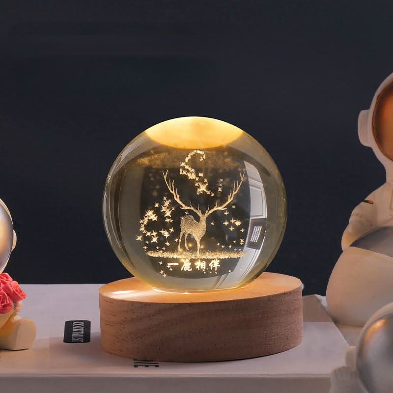 Skanto | Luminous Crystal Ball LED Nattlys Dekor