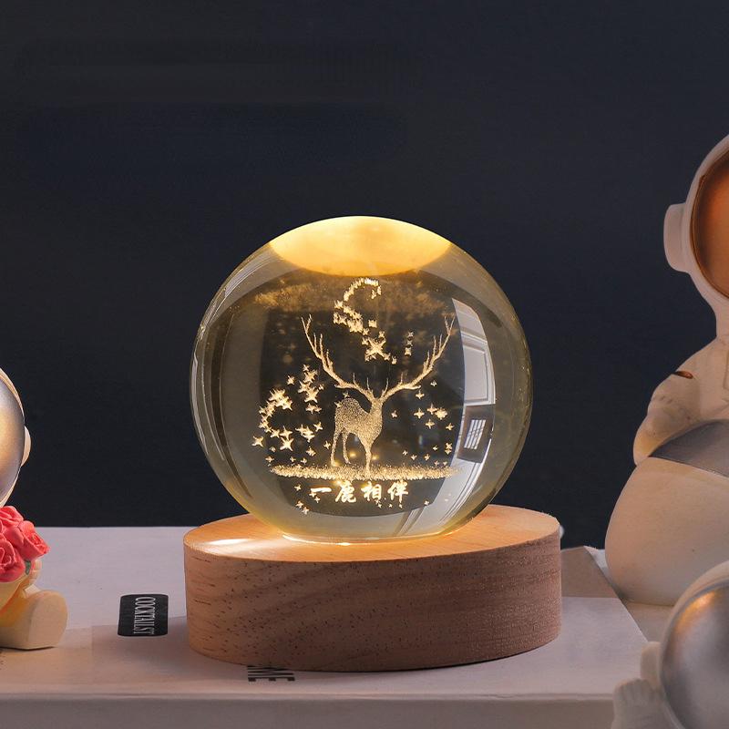 Skanto | SolarSphere – Krystall Solsystem med LED-belysning | Utdannings- og dekorasjonsgave
