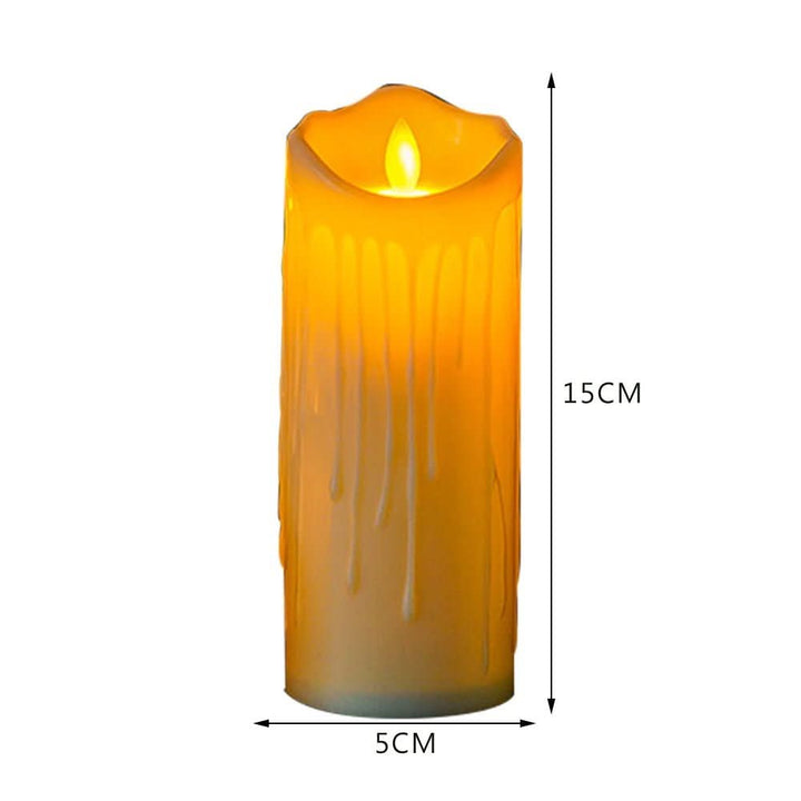 Skanto | LED lys med flammeeffekt i ivory hvit