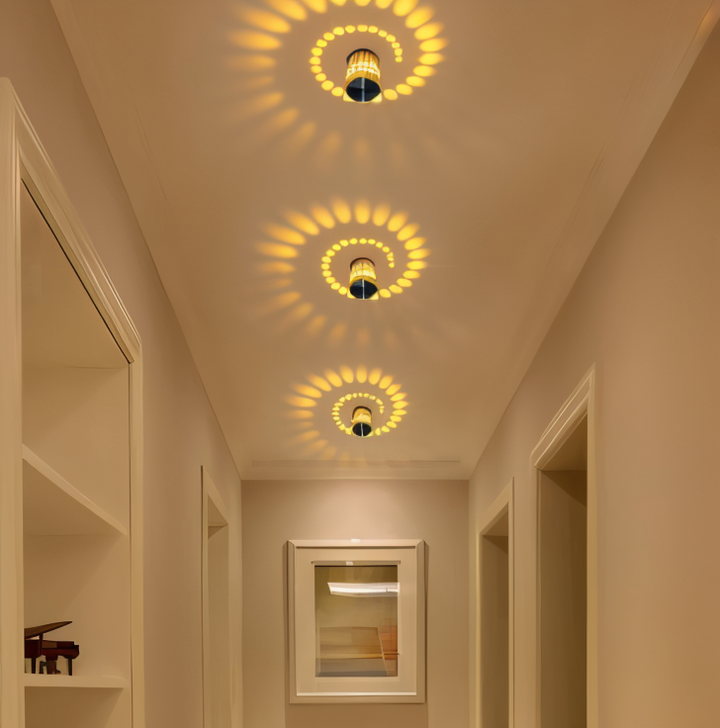 Skanto | LuminBlast LED Vegglampe – Fargerik Spiral Sylinder Vegglampe for Moderne Innendørs Belysning