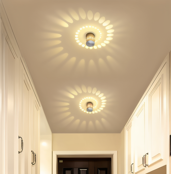 Skanto | LuminBlast LED Vegglampe – Fargerik Spiral Sylinder Vegglampe for Moderne Innendørs Belysning