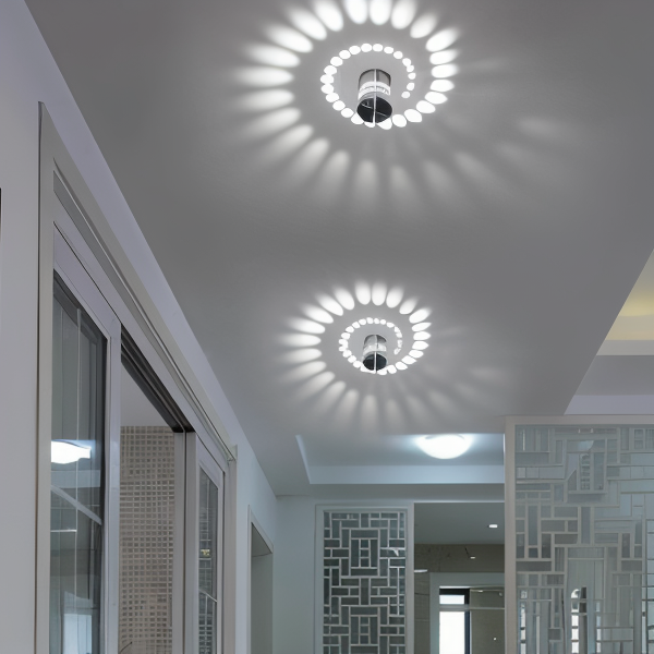 Skanto | LuminBlast LED Vegglampe – Fargerik Spiral Sylinder Vegglampe for Moderne Innendørs Belysning